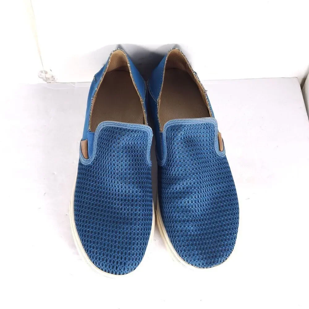 Olukai Women's Pehuea US9,5 Blue Flat Slip On Loafer Sneakers Shoes